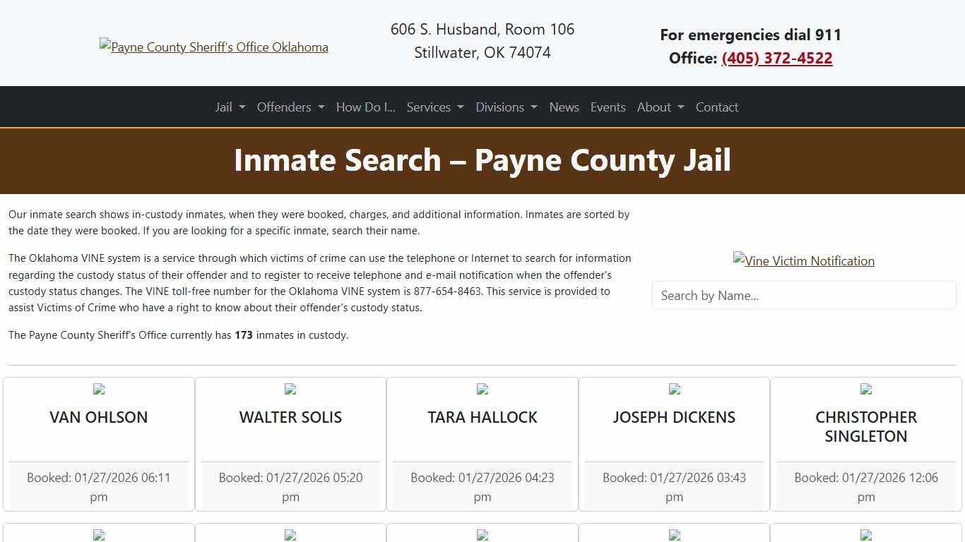 Inmate Search County Sheriff's Office